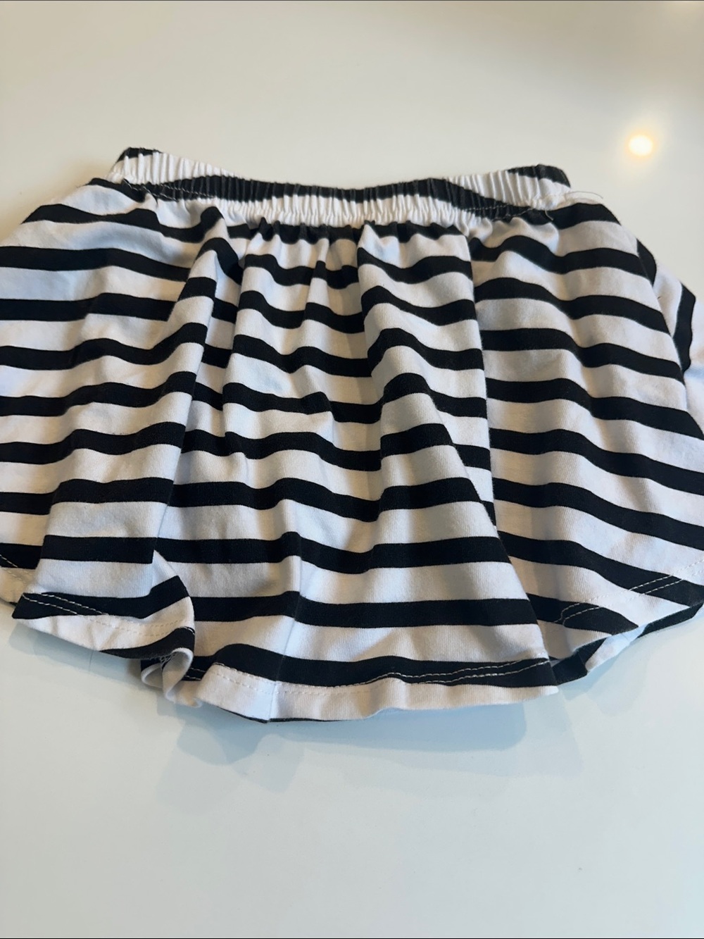 June‎ & January Toddler Girls Black White Striped Circle Skirt 12/24M